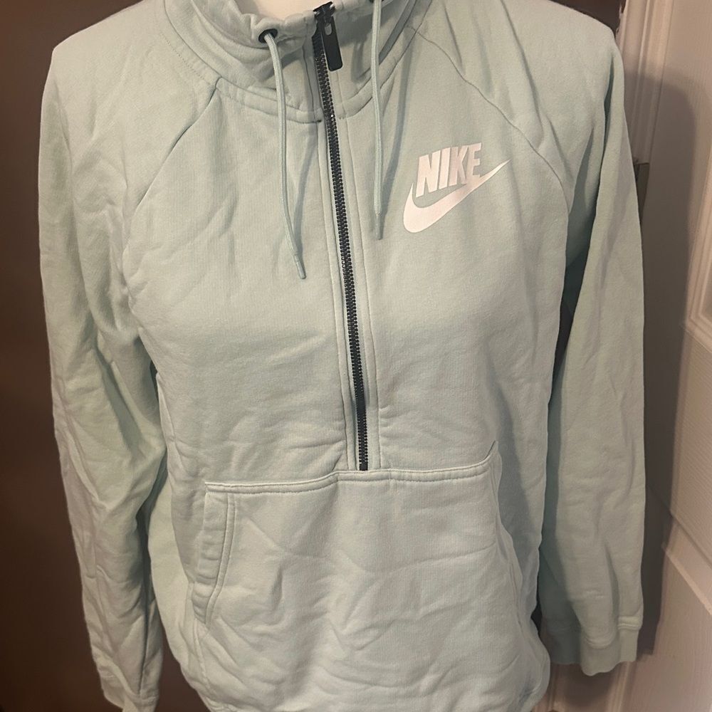 Nike Sky Blue Zip-Up but no hood Size medium